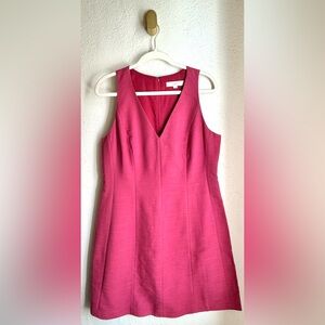 LOFT | A Line sleeveless pink dress business casual career flare size 12